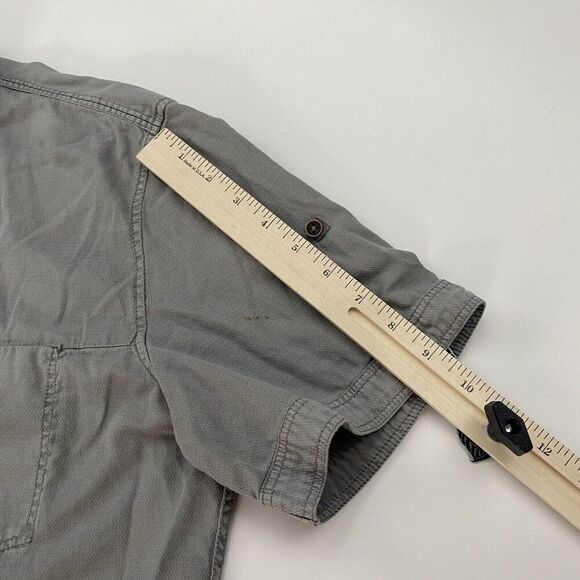 Engbers Regular Fit Gray Short Sleeve Button Up Shirt Size M 39/40 100% Cotton - Picture 4 of 13